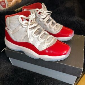 Retro Jordan 11’s Cherry’s . Grade School Sz: 7. Red & white patent leather.